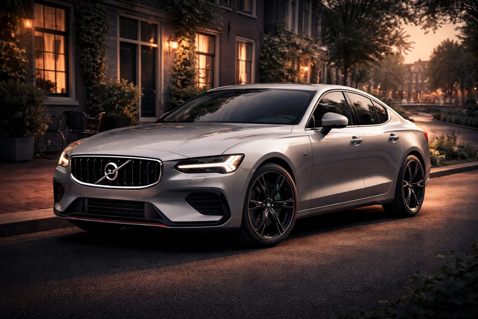 Volvo S60 lesauto in een rustige straat in Groningen